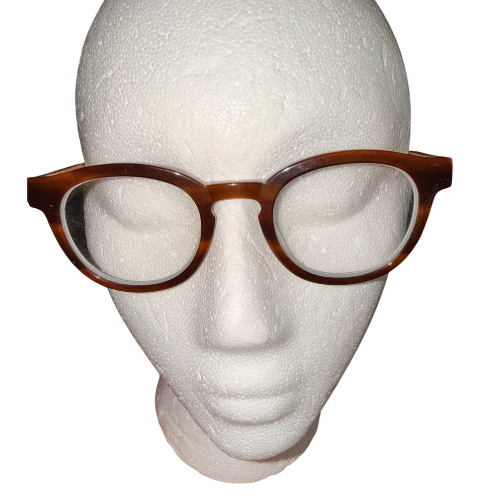 Eyebobs Gone Fishing +2.5 Brown Blue Bamboo Temple Handmade Reading Glasses